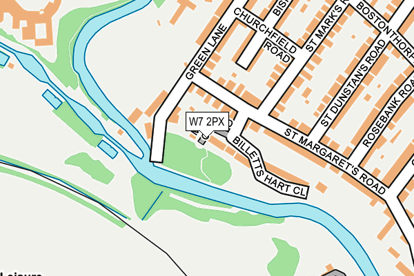W7 2PX map - OS OpenMap – Local (Ordnance Survey)
