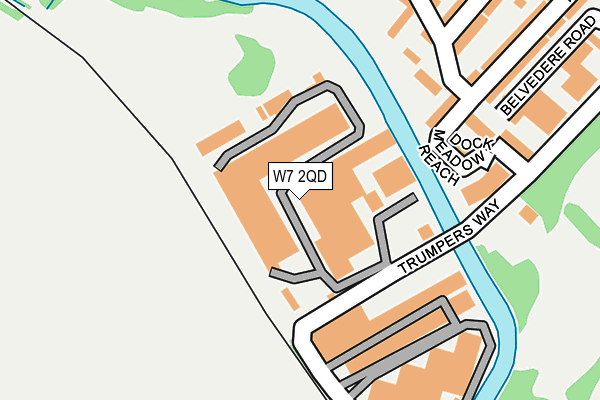 W7 2QD map - OS OpenMap – Local (Ordnance Survey)