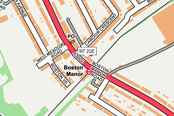 W7 2QE map - OS OpenMap – Local (Ordnance Survey)