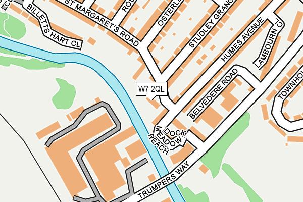 W7 2QL map - OS OpenMap – Local (Ordnance Survey)