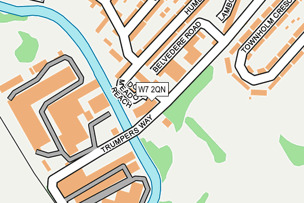 W7 2QN map - OS OpenMap – Local (Ordnance Survey)