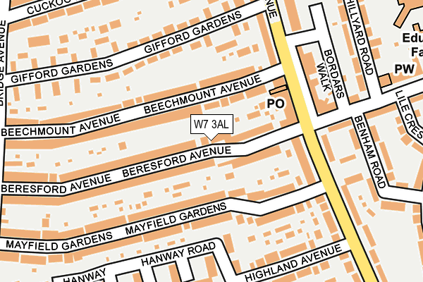 W7 3AL map - OS OpenMap – Local (Ordnance Survey)