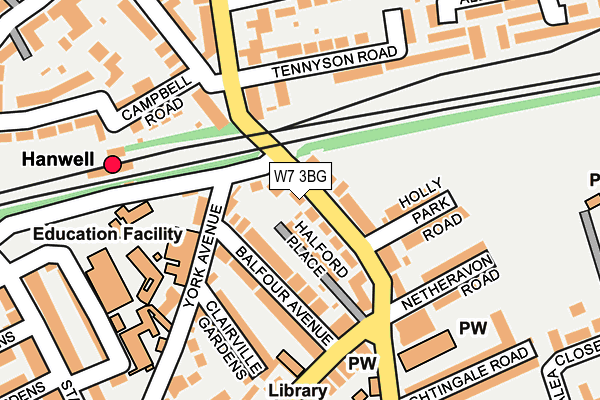 W7 3BG map - OS OpenMap – Local (Ordnance Survey)
