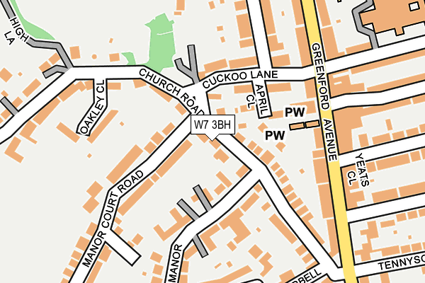 W7 3BH map - OS OpenMap – Local (Ordnance Survey)