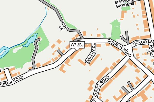 W7 3BJ map - OS OpenMap – Local (Ordnance Survey)
