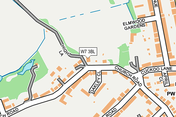 W7 3BL map - OS OpenMap – Local (Ordnance Survey)