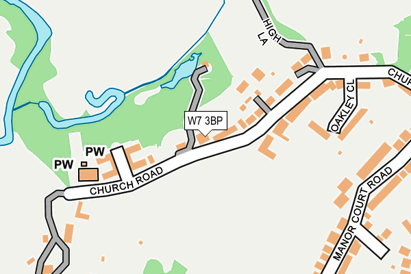 W7 3BP map - OS OpenMap – Local (Ordnance Survey)