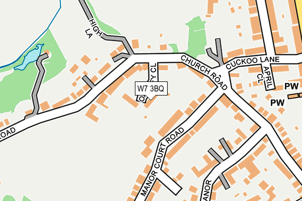 W7 3BQ map - OS OpenMap – Local (Ordnance Survey)