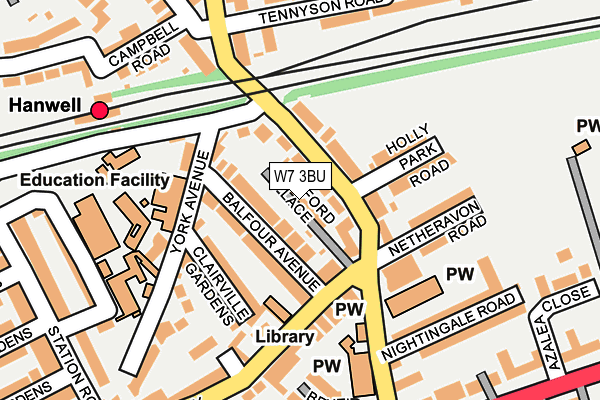 W7 3BU map - OS OpenMap – Local (Ordnance Survey)