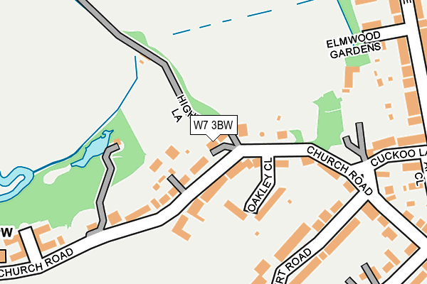 W7 3BW map - OS OpenMap – Local (Ordnance Survey)