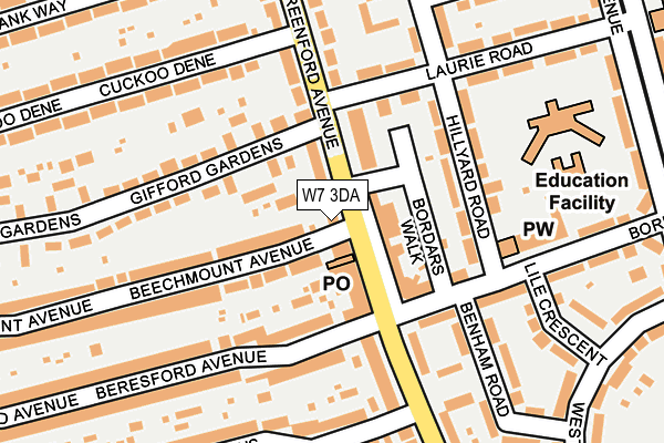 W7 3DA map - OS OpenMap – Local (Ordnance Survey)