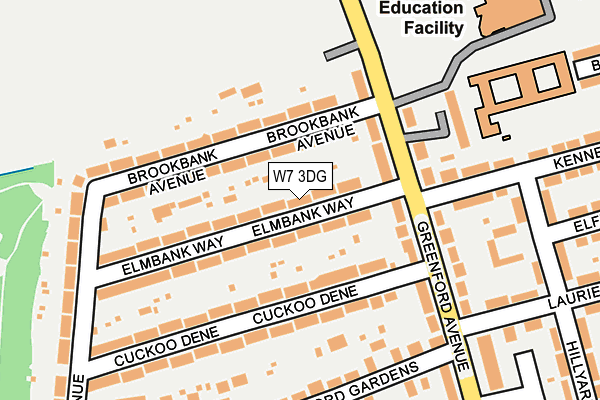 W7 3DG map - OS OpenMap – Local (Ordnance Survey)