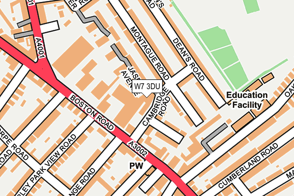 W7 3DU map - OS OpenMap – Local (Ordnance Survey)