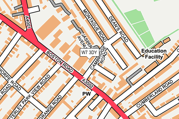W7 3DY map - OS OpenMap – Local (Ordnance Survey)