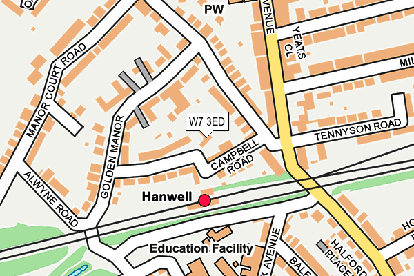 W7 3ED map - OS OpenMap – Local (Ordnance Survey)