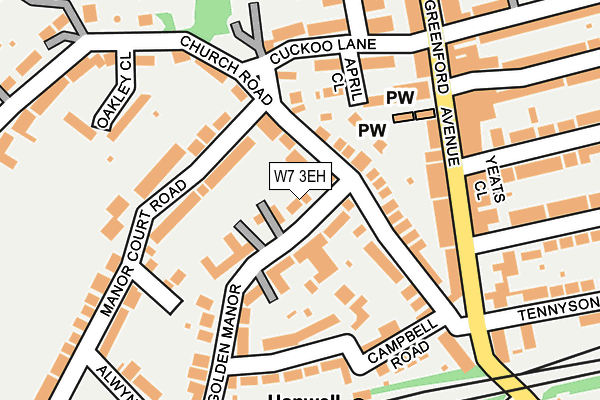 W7 3EH map - OS OpenMap – Local (Ordnance Survey)