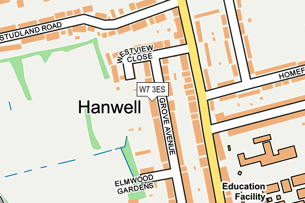W7 3ES map - OS OpenMap – Local (Ordnance Survey)