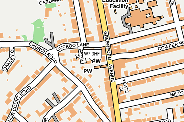 W7 3HF map - OS OpenMap – Local (Ordnance Survey)