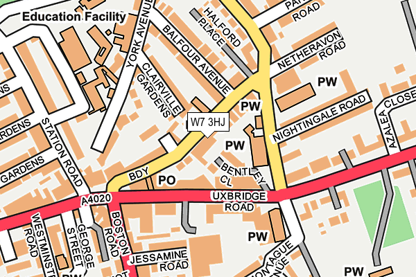 W7 3HJ map - OS OpenMap – Local (Ordnance Survey)