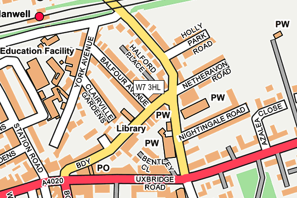 W7 3HL map - OS OpenMap – Local (Ordnance Survey)