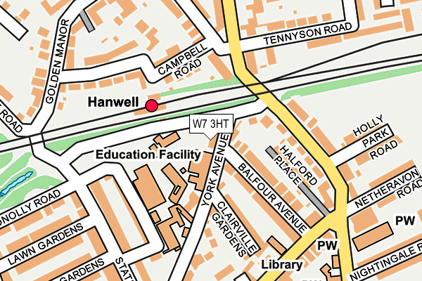 W7 3HT map - OS OpenMap – Local (Ordnance Survey)