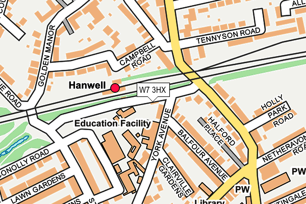 W7 3HX map - OS OpenMap – Local (Ordnance Survey)