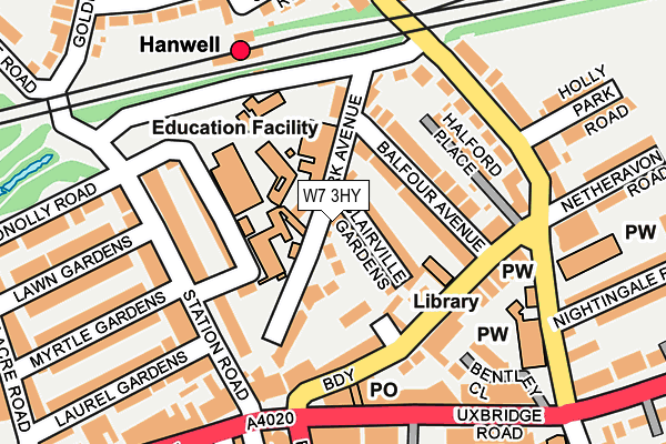 W7 3HY map - OS OpenMap – Local (Ordnance Survey)