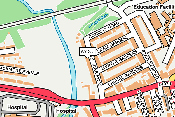 W7 3JJ map - OS OpenMap – Local (Ordnance Survey)