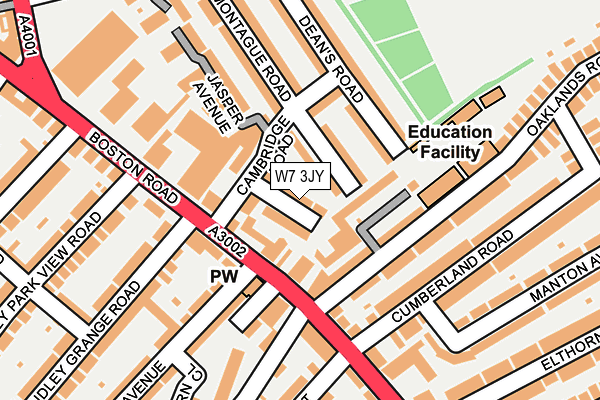 W7 3JY map - OS OpenMap – Local (Ordnance Survey)