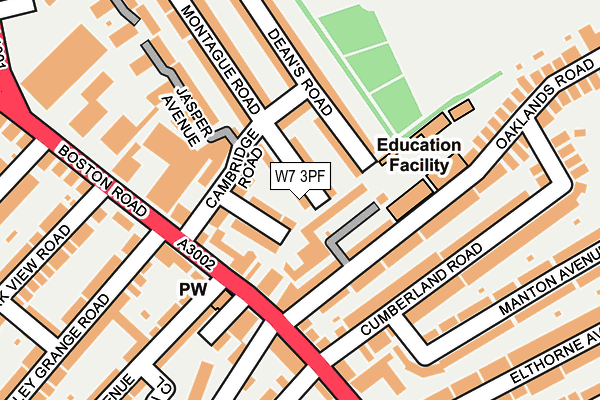 W7 3PF map - OS OpenMap – Local (Ordnance Survey)