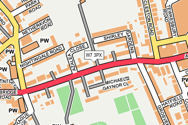 W7 3PX map - OS OpenMap – Local (Ordnance Survey)