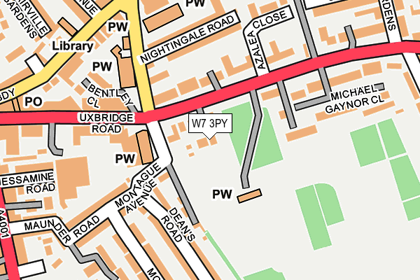 W7 3PY map - OS OpenMap – Local (Ordnance Survey)
