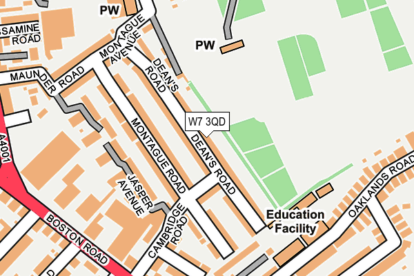 W7 3QD map - OS OpenMap – Local (Ordnance Survey)