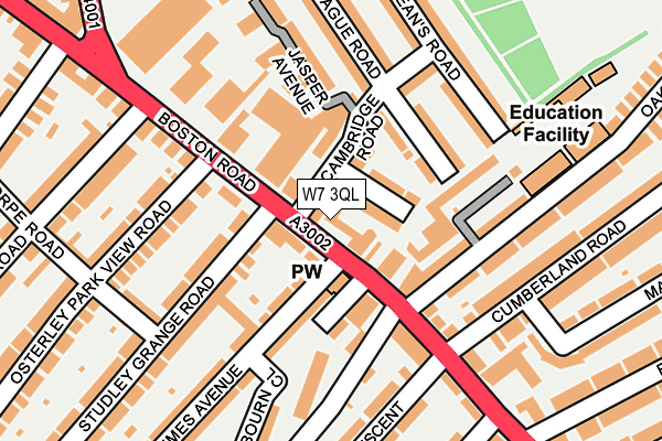 W7 3QL map - OS OpenMap – Local (Ordnance Survey)