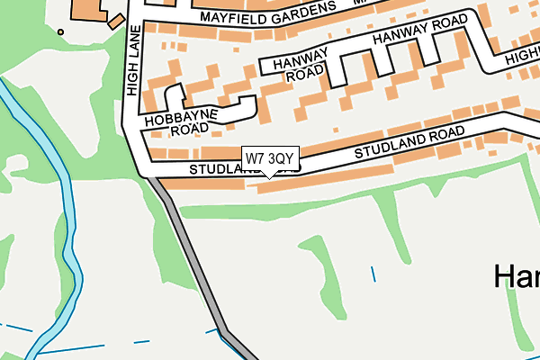 W7 3QY map - OS OpenMap – Local (Ordnance Survey)