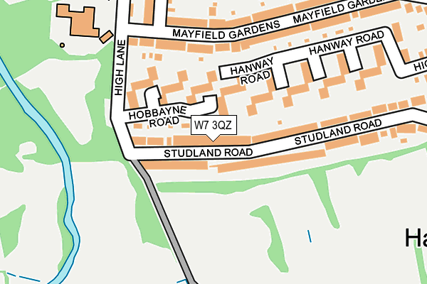 W7 3QZ map - OS OpenMap – Local (Ordnance Survey)