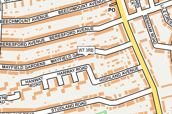 W7 3RB map - OS OpenMap – Local (Ordnance Survey)