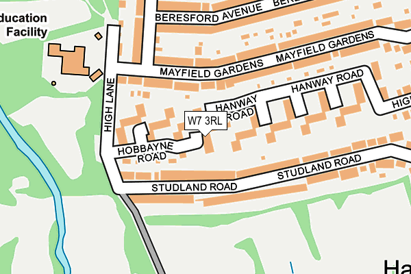 W7 3RL map - OS OpenMap – Local (Ordnance Survey)