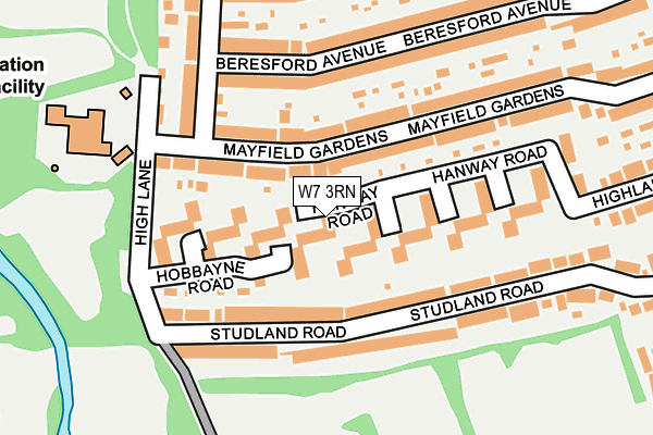 W7 3RN map - OS OpenMap – Local (Ordnance Survey)