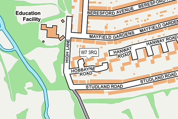 W7 3RQ map - OS OpenMap – Local (Ordnance Survey)