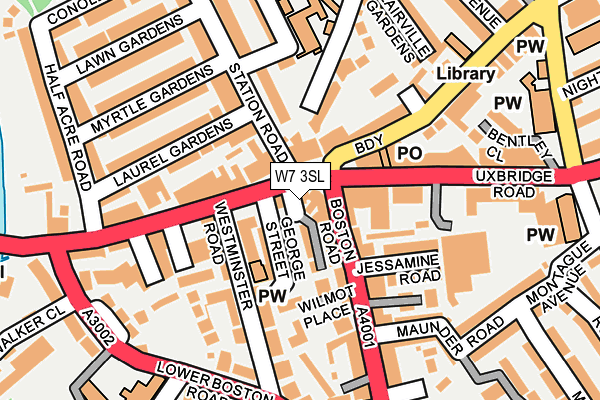 W7 3SL map - OS OpenMap – Local (Ordnance Survey)