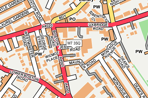 W7 3SQ map - OS OpenMap – Local (Ordnance Survey)