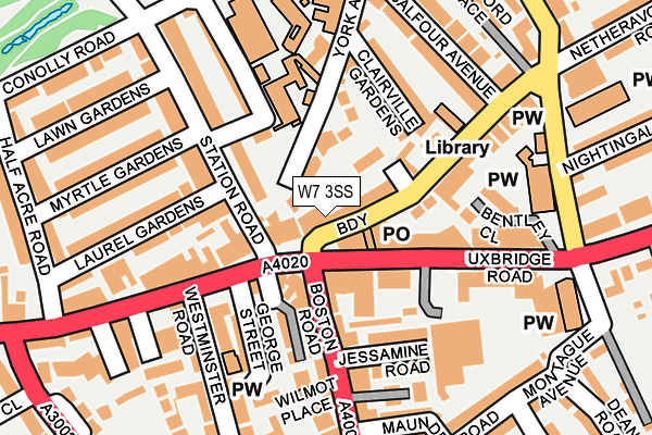 W7 3SS map - OS OpenMap – Local (Ordnance Survey)