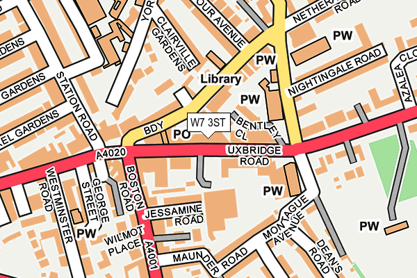 W7 3ST map - OS OpenMap – Local (Ordnance Survey)