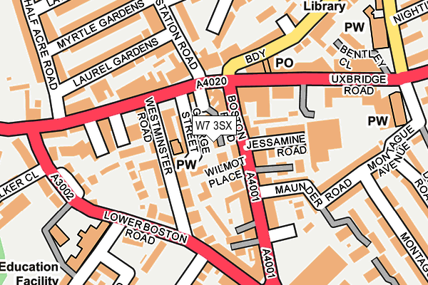 W7 3SX map - OS OpenMap – Local (Ordnance Survey)