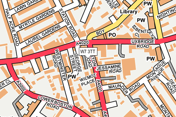 W7 3TT map - OS OpenMap – Local (Ordnance Survey)