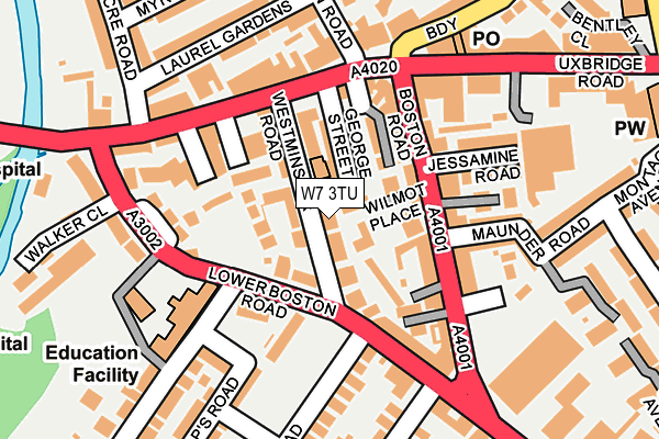 W7 3TU map - OS OpenMap – Local (Ordnance Survey)