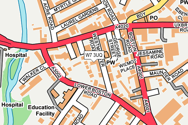 W7 3UQ map - OS OpenMap – Local (Ordnance Survey)