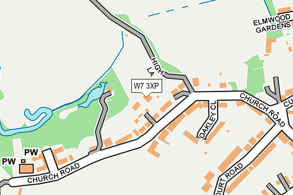 W7 3XP map - OS OpenMap – Local (Ordnance Survey)