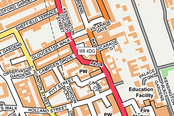 W8 4DQ map - OS OpenMap – Local (Ordnance Survey)